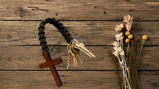 Wooden Cross Paracord Lanyard