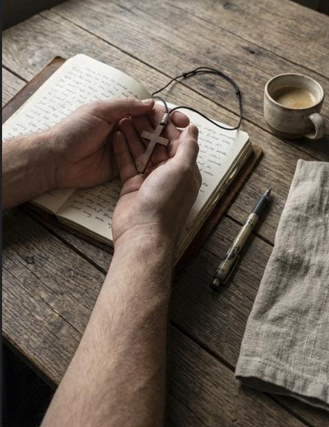 Men's Minimalist Wooden Cross Necklace | Paracord Adjustable Christian Jewelry, Lightweight and Durable Gift