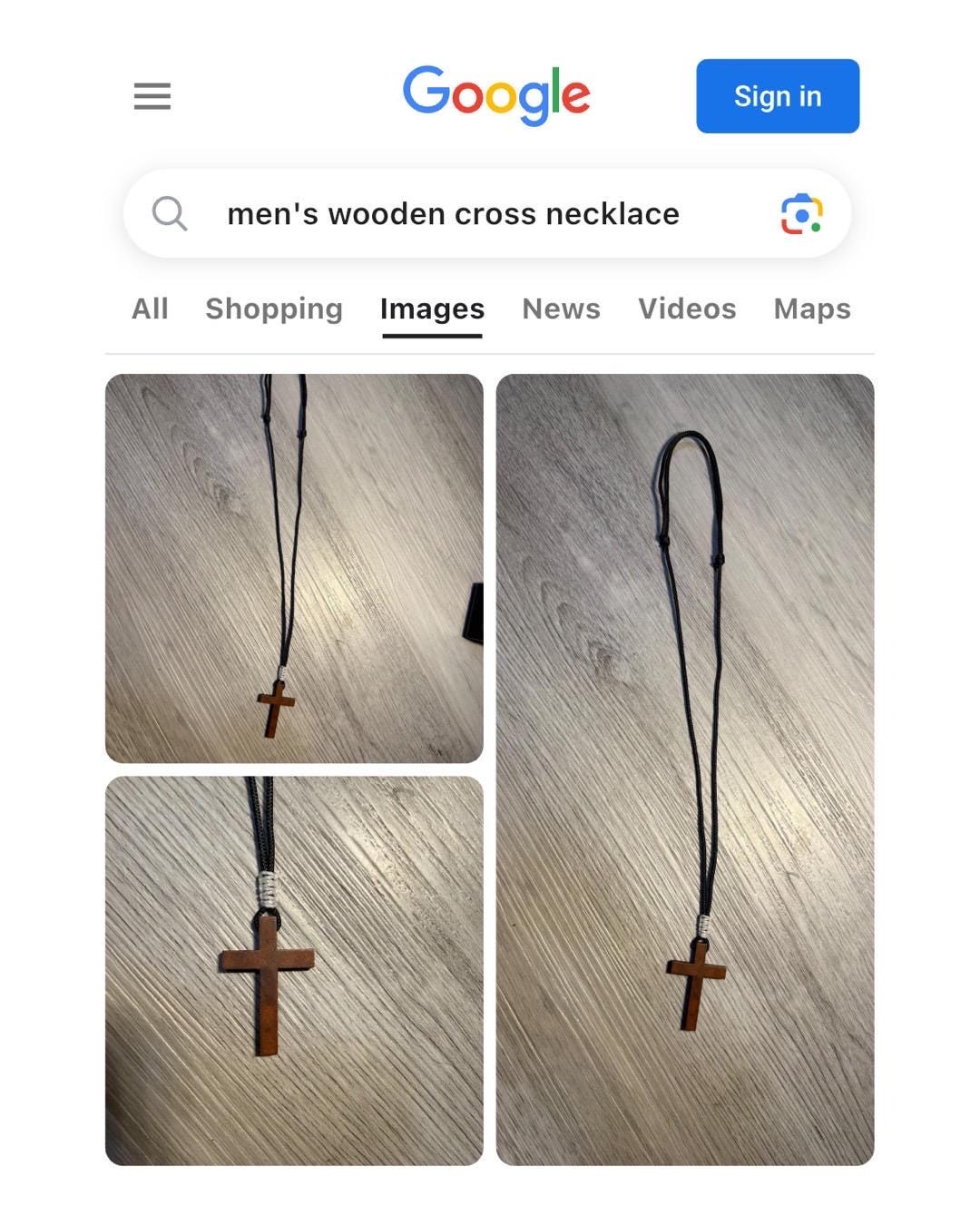 Men's Minimalist Wooden Cross Necklace | Paracord Adjustable Christian Jewelry, Lightweight and Durable Gift