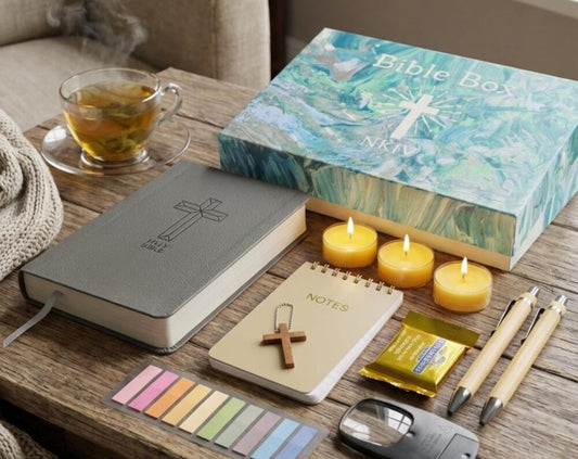 Hand Painted NKJV Bible Box Gift Set